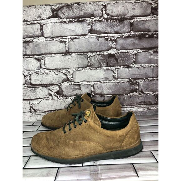 Bally Suisse Brown Suede Comfort Lace Up Casual Green Shoes Men Sz 8M US/41EU - Picture 13 of 16